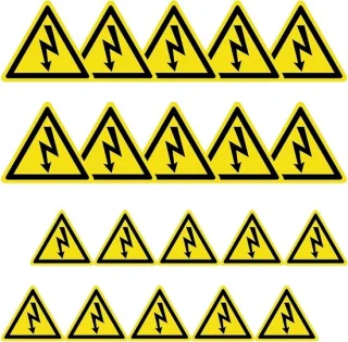 Veiligheidsstickers Elektrische Gevaren - 20 stuks