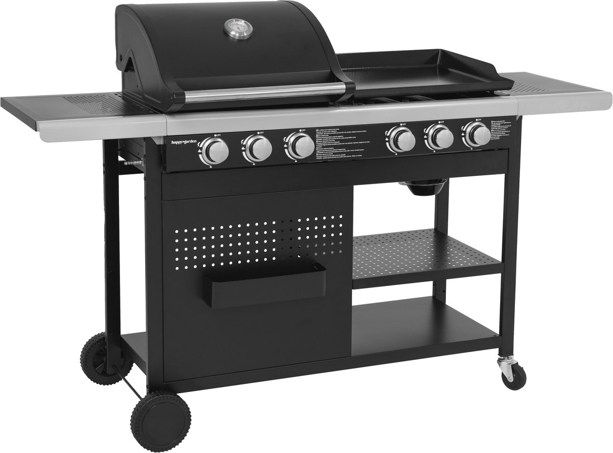 De VESUVIO Duo gasbarbecue 3 branders met plancha in één oogopslag