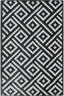 vidaXL Arakil Buitenkleed 120x180 cm wit/zwart