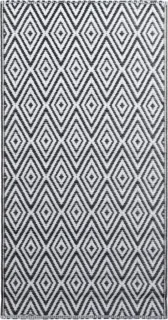 vidaXL Arakil Buitenkleed 120x180 cm wit/zwart
