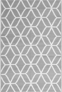 vidaXL ARAKIL buitenkleed 140x200 cm grijs polypropyleen