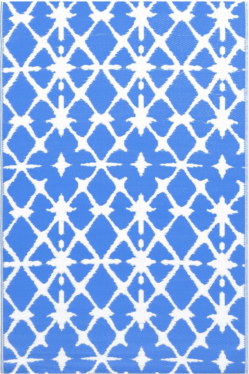 De vidaXL ARAKIL Buitenkleed 160x230 cm blauw wit in één oogopslag