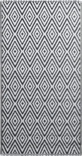 vidaXL ARAKIL Buitenkleed 160x230 cm wit/zwart