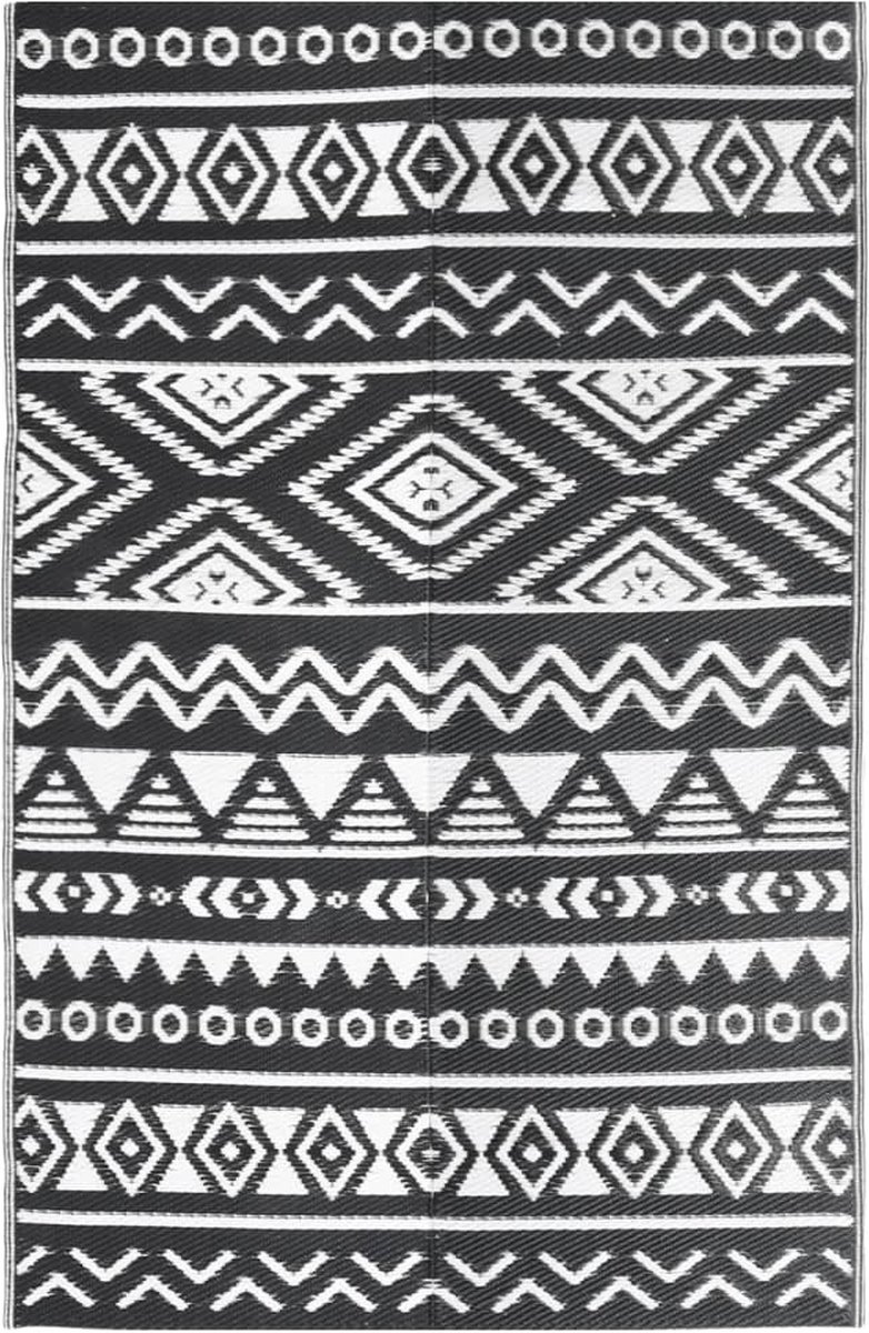 De vidaXL ARAKIL buitenkleed 160x230 cm zwart in één oogopslag