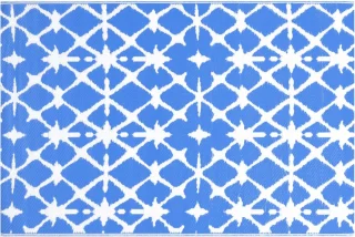 vidaXL ARAKIL Buitenkleed 190x290 cm blauw/wit