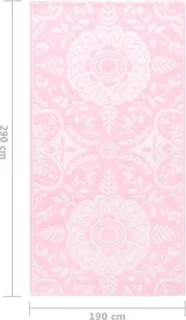 vidaXL ARAKIL Buitenkleed 190x290 cm roze