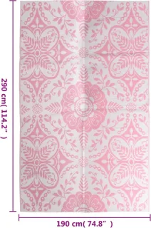 vidaXL ARAKIL Buitenkleed 190x290 cm roze