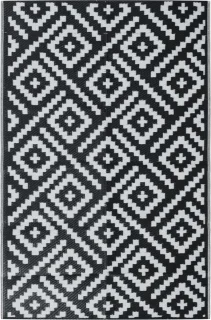 vidaXL ARAKIL Buitenkleed 190x290 cm wit zwart