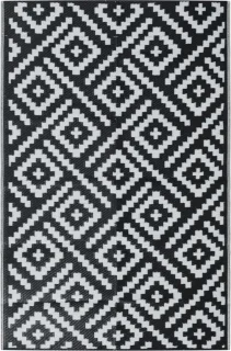 vidaXL ARAKIL Buitenkleed 190x290 cm wit zwart