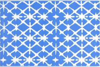 vidaXL ARAKIL Buitenkleed 80x150 cm Blauw/Wit