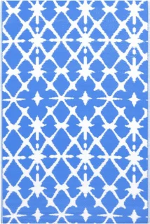 vidaXL ARAKIL Buitenkleed 80x150 cm Blauw/Wit