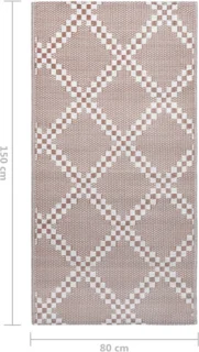 vidaXL ARAKIL buitenkleed 80x150 cm bruin