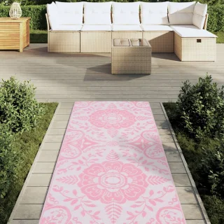 vidaXL ARAKIL Buitenkleed 80x250 cm roze