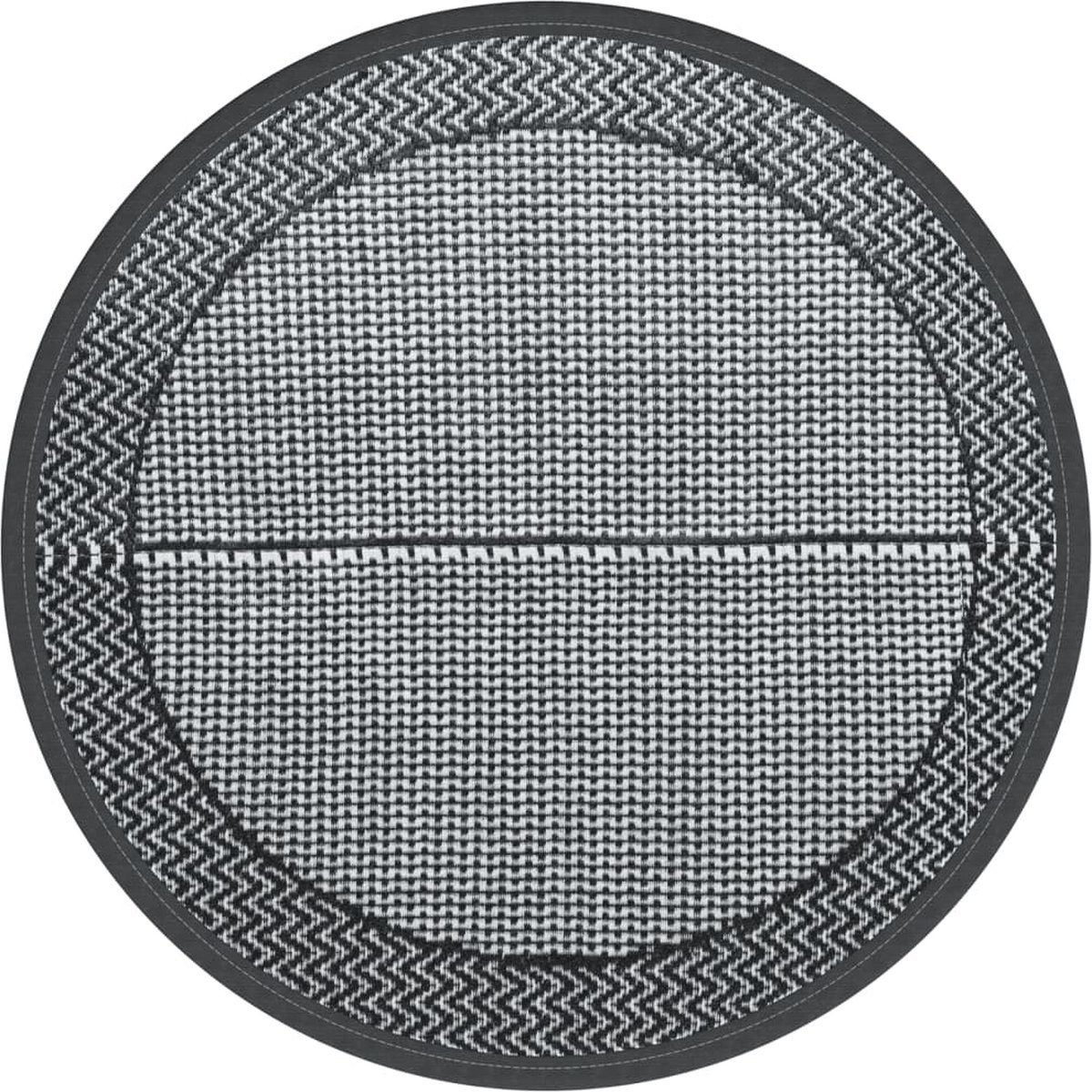 De vidaXL ARAKIL Buitenkleed Ø 200 cm Grijs in één oogopslag