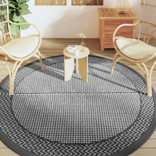 vidaXL ARAKIL Buitenkleed Ø 200 cm Grijs