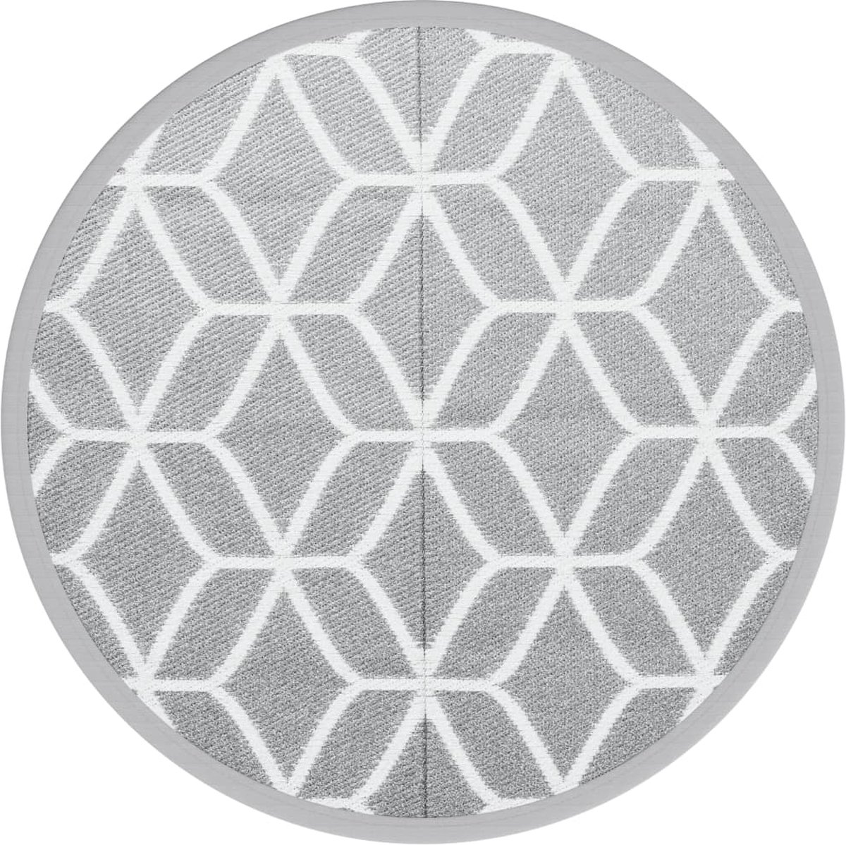 De vidaXL Arakil Buitenkleed Ø120 cm Grijs in één oogopslag
