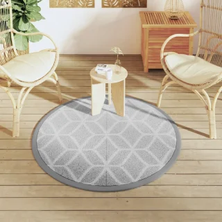 vidaXL Arakil Buitenkleed Ø120 cm Grijs