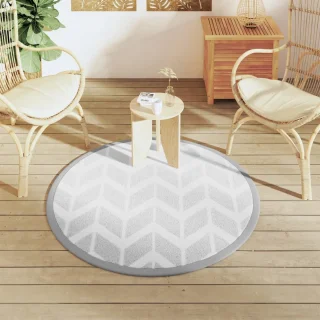 vidaXL ARAKIL Buitenkleed Ø120 cm grijs