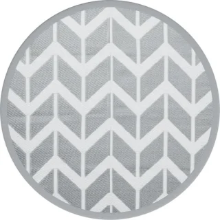 vidaXL ARAKIL Buitenkleed Ø120 cm grijs