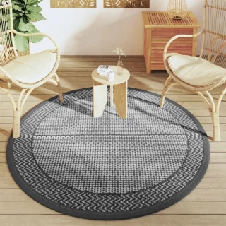 vidaXL ARAKIL Buitenkleed Ø160 cm Grijs