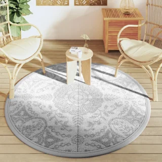 vidaXL ARAKIL buitenkleed Ø160 cm lichtgrijs