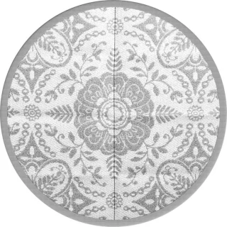 vidaXL ARAKIL buitenkleed Ø160 cm lichtgrijs
