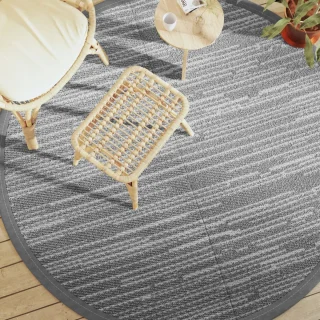vidaXL ARAKIL Buitenkleed Ø200 cm Grijs