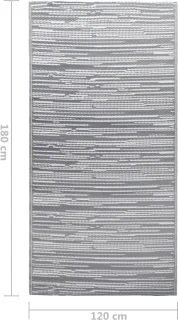 vidaXL ARAKIL Buitenmat 120x180 cm grijs