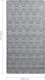 vidaXL Arakil buitenspeelkleed 190x290 cm wit/zwart