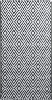 vidaXL Arakil buitenspeelkleed 190x290 cm wit/zwart