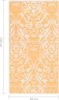 vidaXL ARAKIL buitentapijt 80x150 cm orange wit