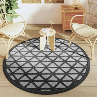 vidaXL ARAKIL buitentapijt Ø160 cm zwart