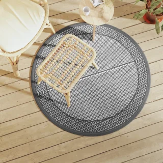 vidaXL ARAKIL Ø120 cm Buitenkleed grijs
