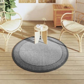 vidaXL ARAKIL Ø120 cm Buitenkleed grijs