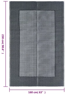 vidaXL Arakil terraskleed 160x230 cm grijs
