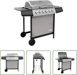 Een ruime 6‑brander gasbarbecue voor de sociale tuinier