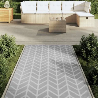 vidaXL Buitenkleed 120x180 cm Grijs