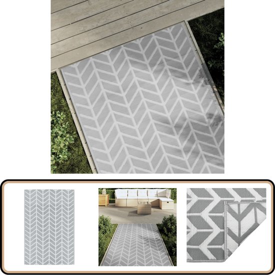 vidaXL Buitenkleed 120x180 cm Grijs review