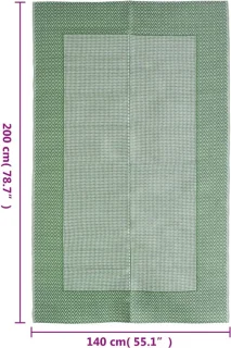 vidaXL Buitenkleed 140x200 cm Groen Polypropyleen