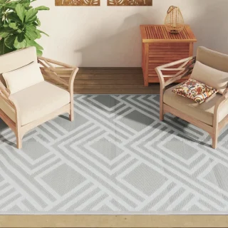 vidaXL Buitenkleed 160x230 cm Grijs