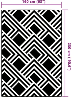 vidaXL Buitenkleed 160x230 cm Grijs