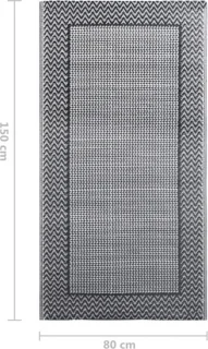 vidaXL Buitenkleed 80x150 cm Grijs