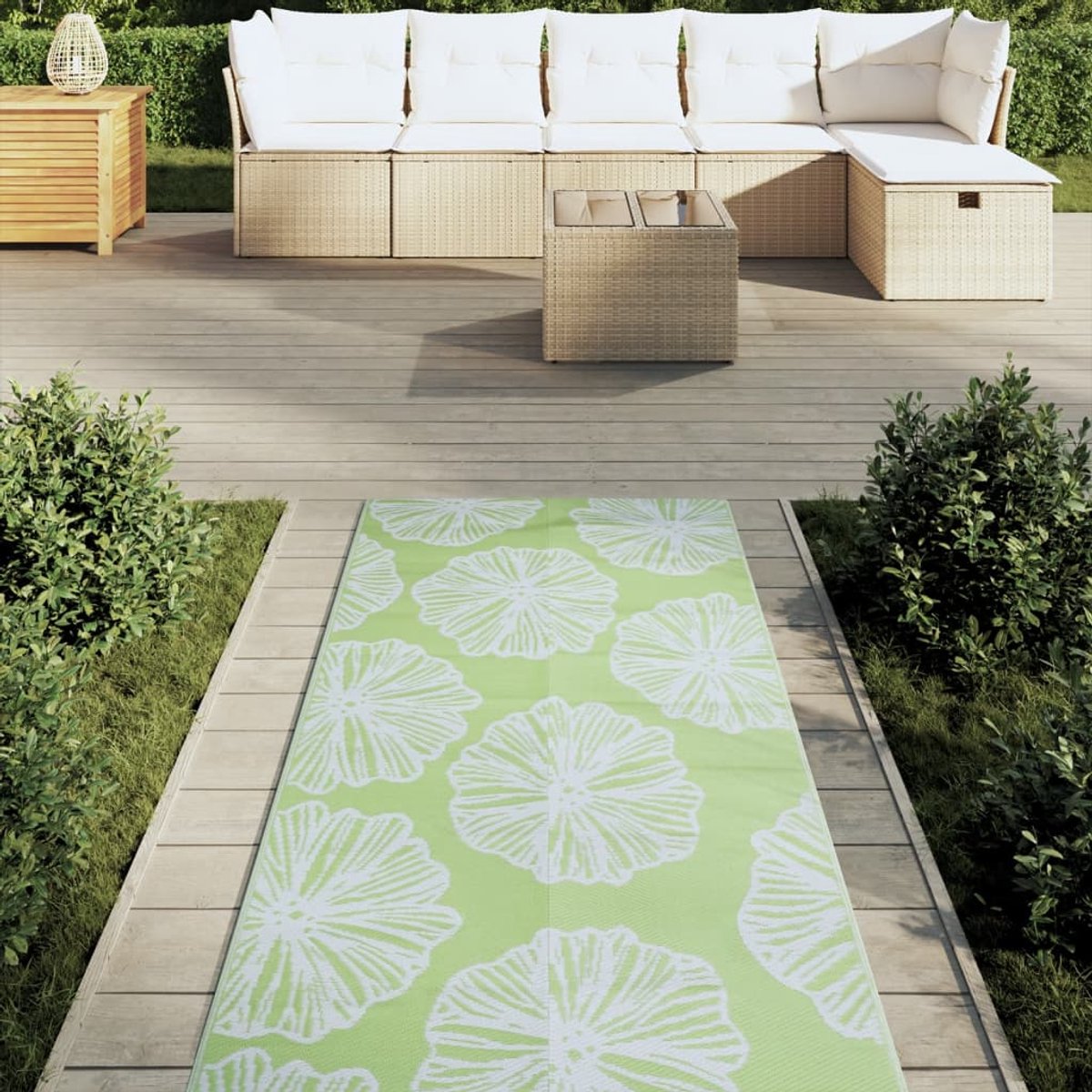 Wat vinden we goed aan de vidaXL Buitenkleed 80x250 cm Groen Polypropyleen