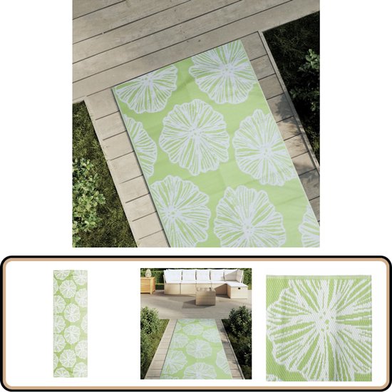 vidaXL Buitenkleed 80x250 cm Groen Polypropyleen review