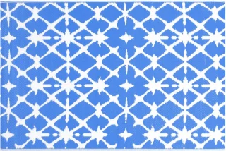 vidaXL Buitenkleed ARAKIL 120x180 cm blauw-wit