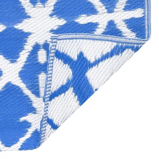 vidaXL Buitenkleed ARAKIL 120x180 cm blauw-wit