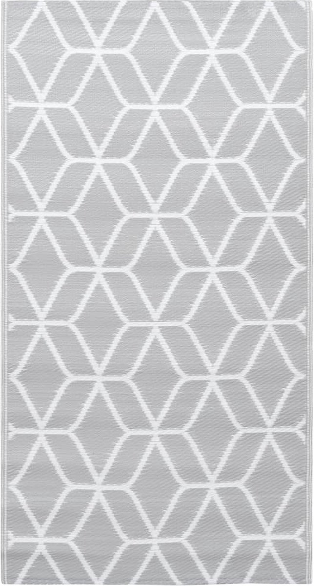 De vidaXL Buitenkleed ARAKIL 120x180 cm grijs in één oogopslag