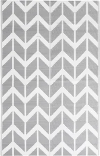 vidaXL Buitenkleed ARAKIL 120x180 cm Grijs
