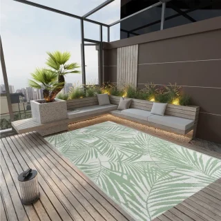 vidaXL Buitenkleed ARAKIL 120x180 cm groen