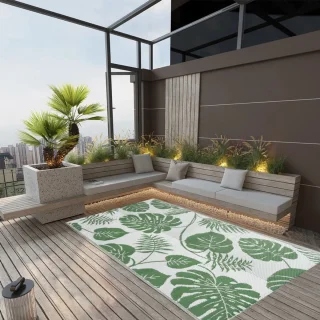vidaXL Buitenkleed ARAKIL 120x180 cm groen